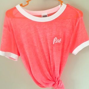 Light orange pink shirt